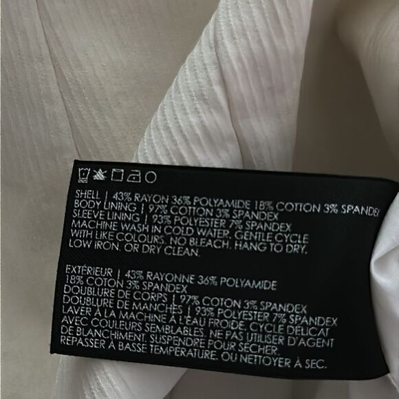 Club Monaco Women’s White One Button Blazer, Size 6 - Picture 6 of 6